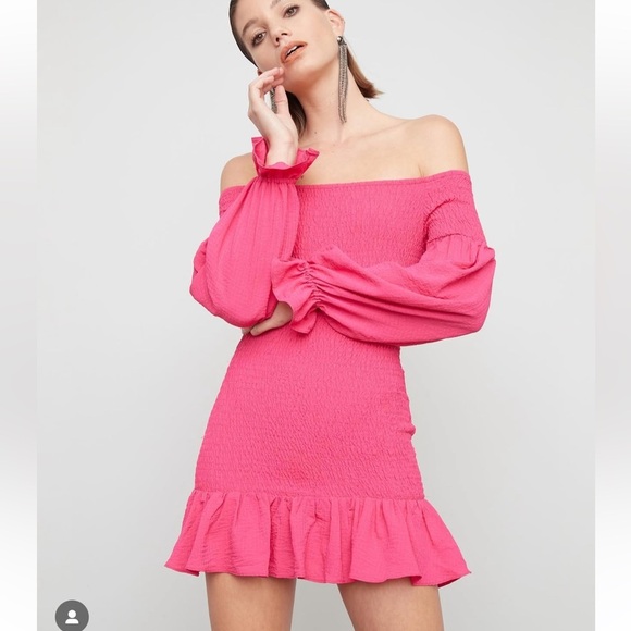 Revolve Atoir The Ayla Mini Dress in Rouge‎ Pink Sz M - Picture 3 of 9